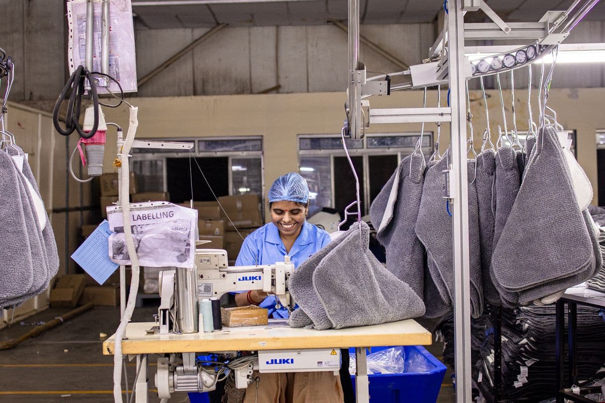 Garment construction on a sewing line